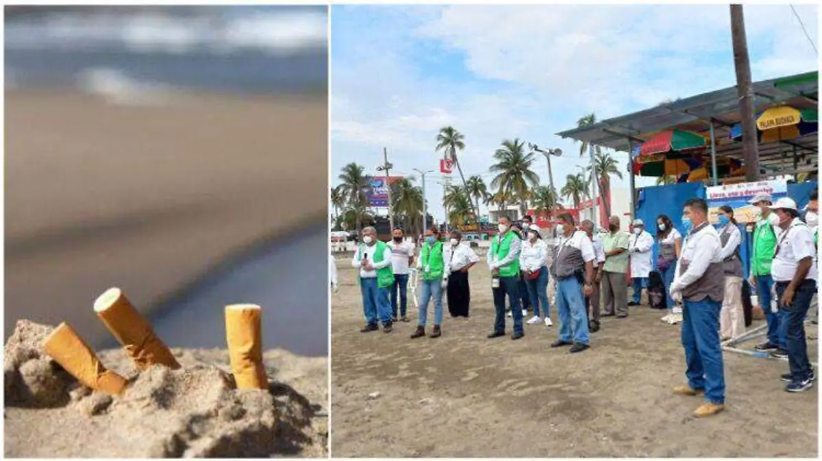 La Secretaría de Medio Ambiente realizó Colillatón en playas de Veracruz